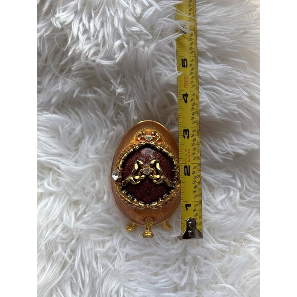 Vivian Alexander First Edition 2000 Enamel Egg  Burgundy Gold, Crystal Accent - Picture 9 of 9